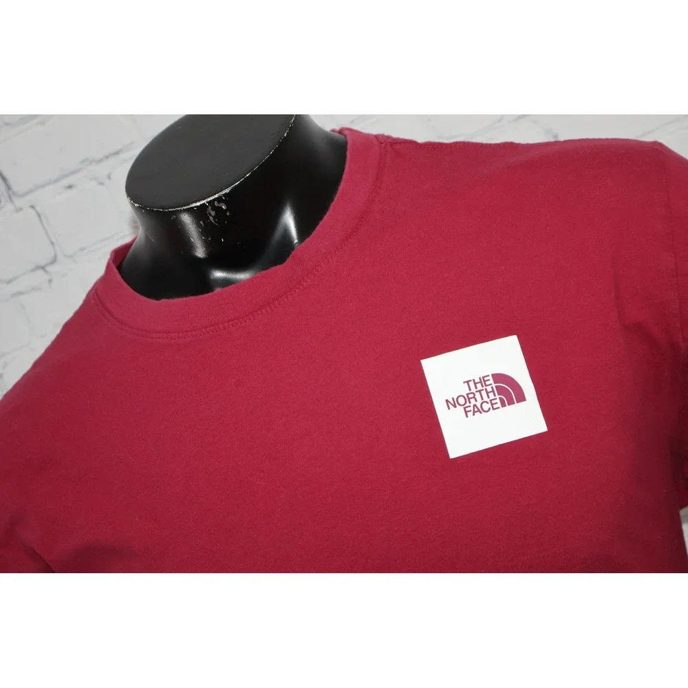 The North Face Long Sleeve T-Shirt Mens XL Maroon Graphic Logo Circular Design